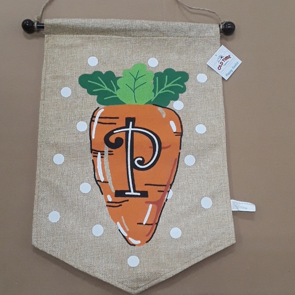 "P" Monogram Spring Easter Hanging Banner New - Picture 1 of 1